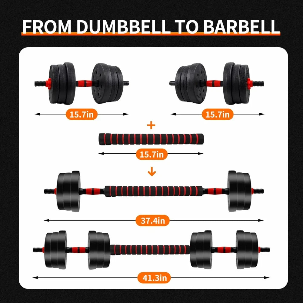 Adjustable Dumbbell Barbell Weight Set