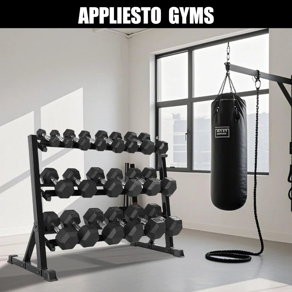 Adjustable 3-Tier Dumbbell Rack