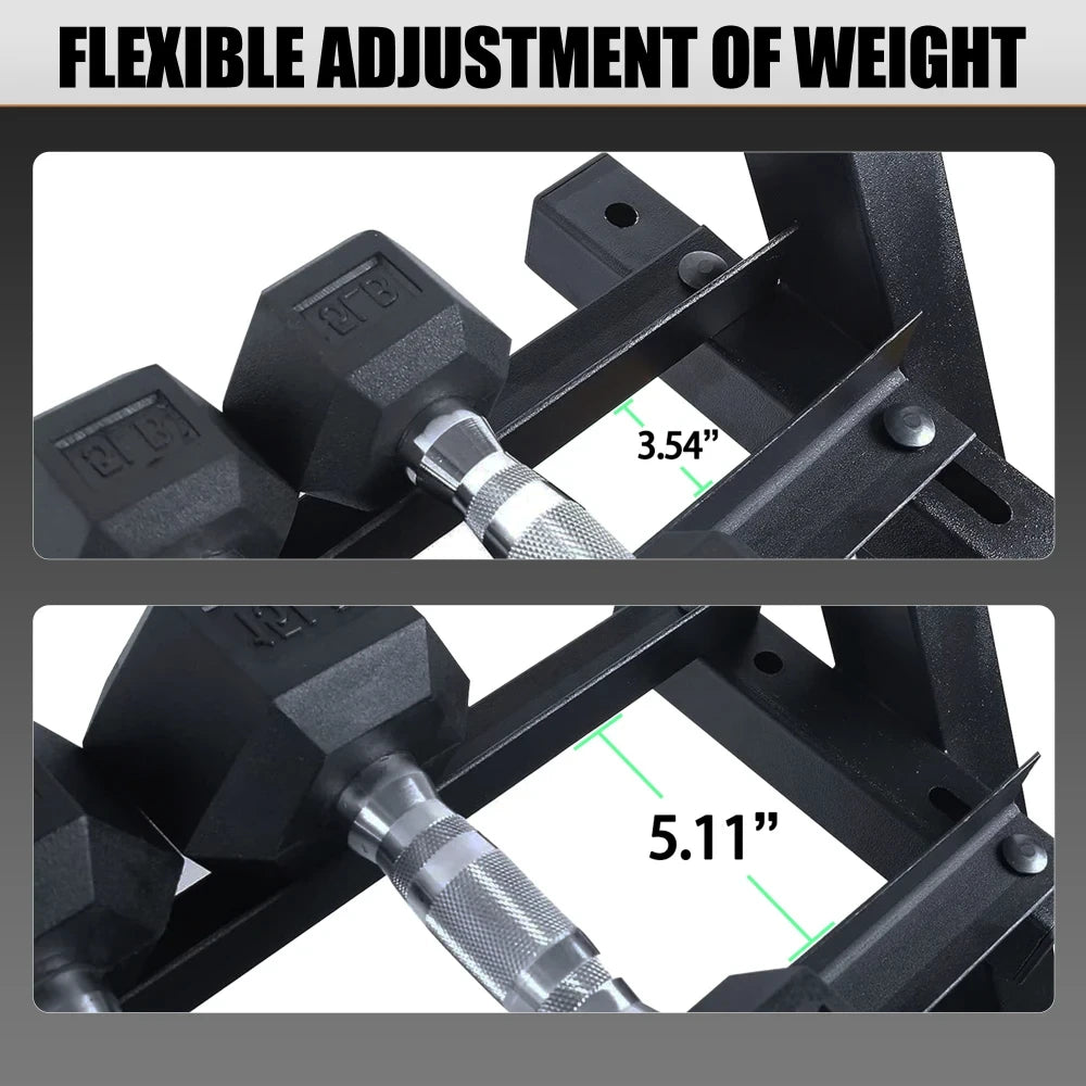 Adjustable 3-Tier Dumbbell Rack