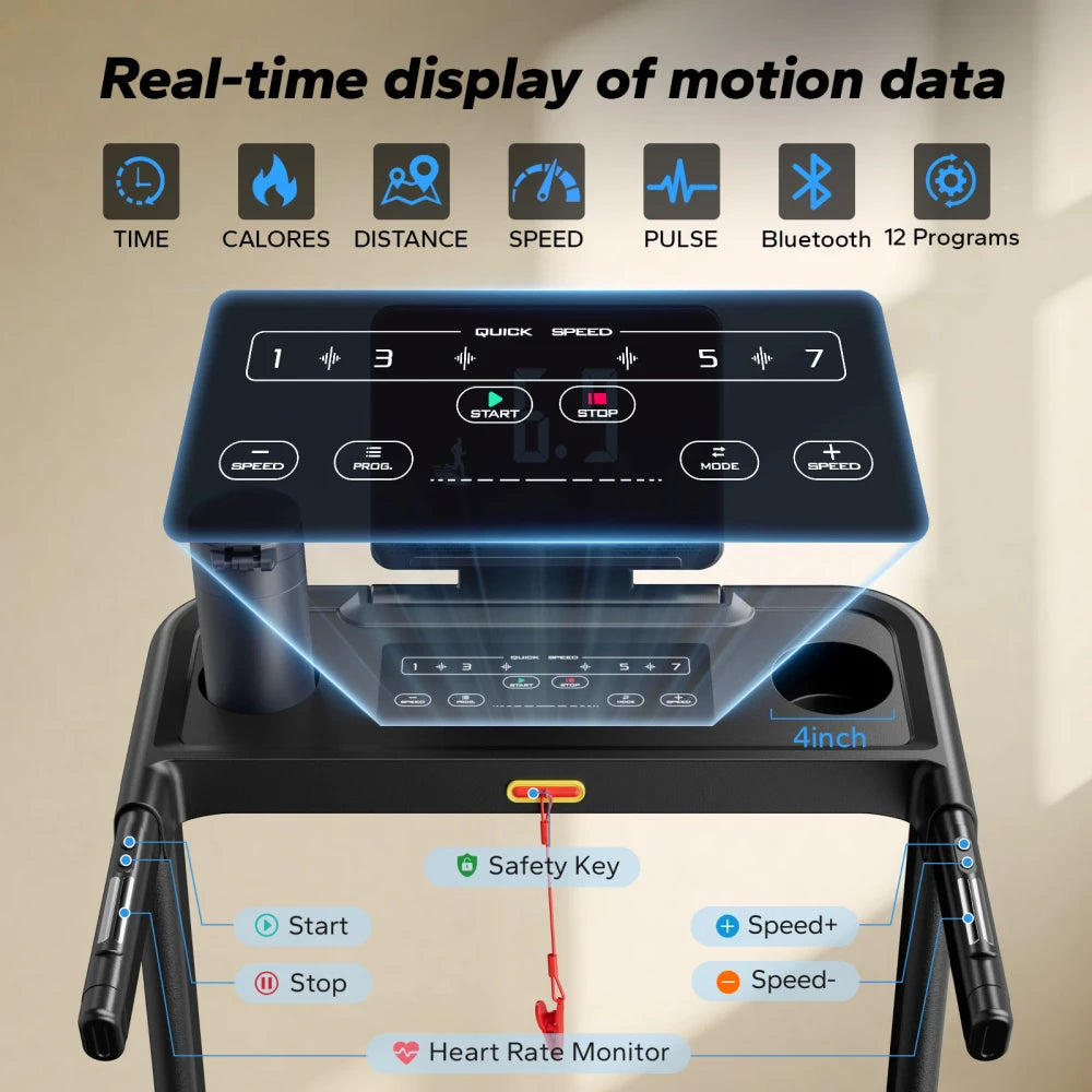 MERACH Foldable Indoor Treadmill