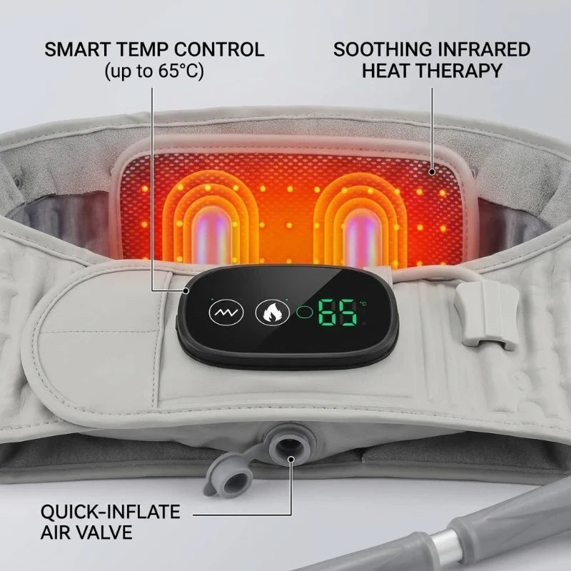 Ergonomic Inflatable Lumbar Support Belt