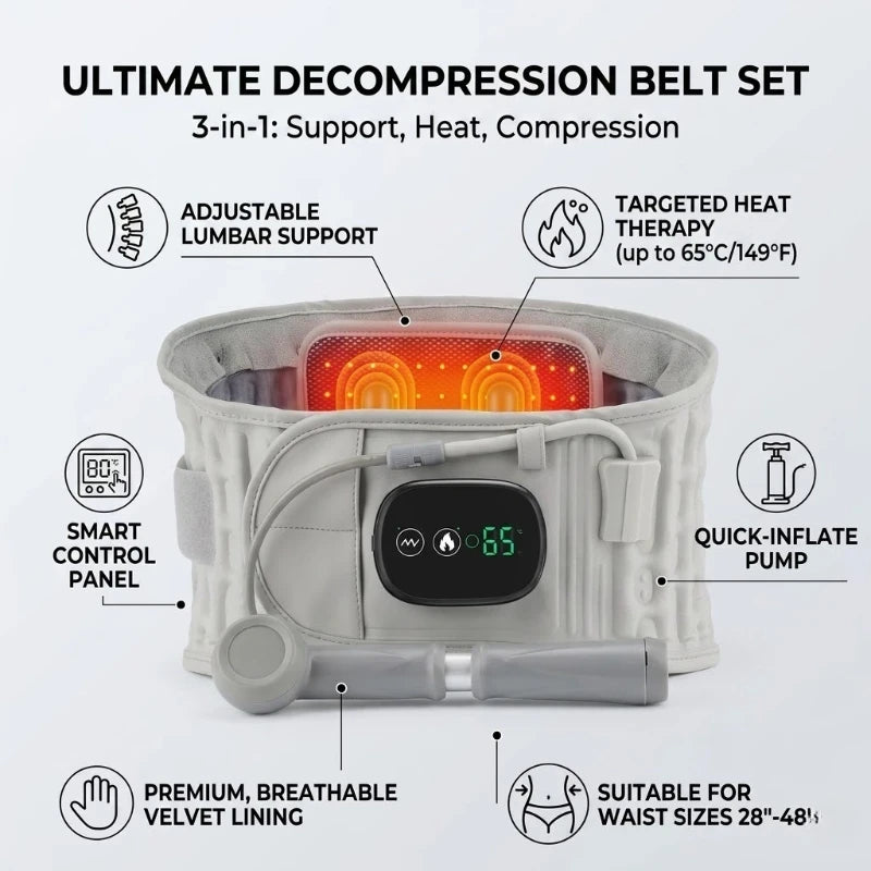 Ergonomic Inflatable Lumbar Support Belt