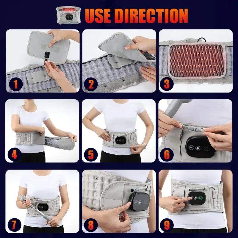 Ergonomic Inflatable Lumbar Support Belt