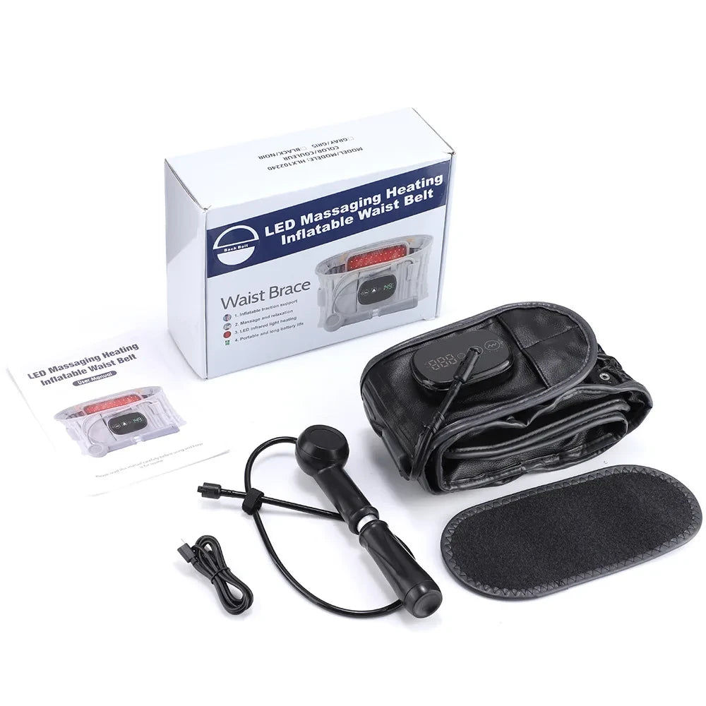 Ergonomic Inflatable Lumbar Support Belt
