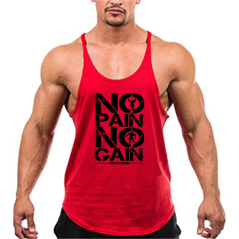 Gym Stringer Tank Top Men Cotton Clothing Bodybuilding Sleeveless Shirt Y Back Fitness Vest Summer Muscle Singlets Workout Tank