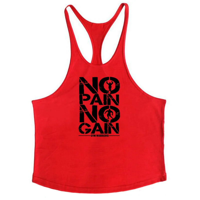 Gym Stringer Tank Top Men Cotton Clothing Bodybuilding Sleeveless Shirt Y Back Fitness Vest Summer Muscle Singlets Workout Tank