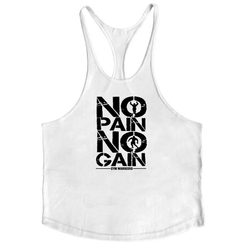 Gym Stringer Tank Top Men Cotton Clothing Bodybuilding Sleeveless Shirt Y Back Fitness Vest Summer Muscle Singlets Workout Tank