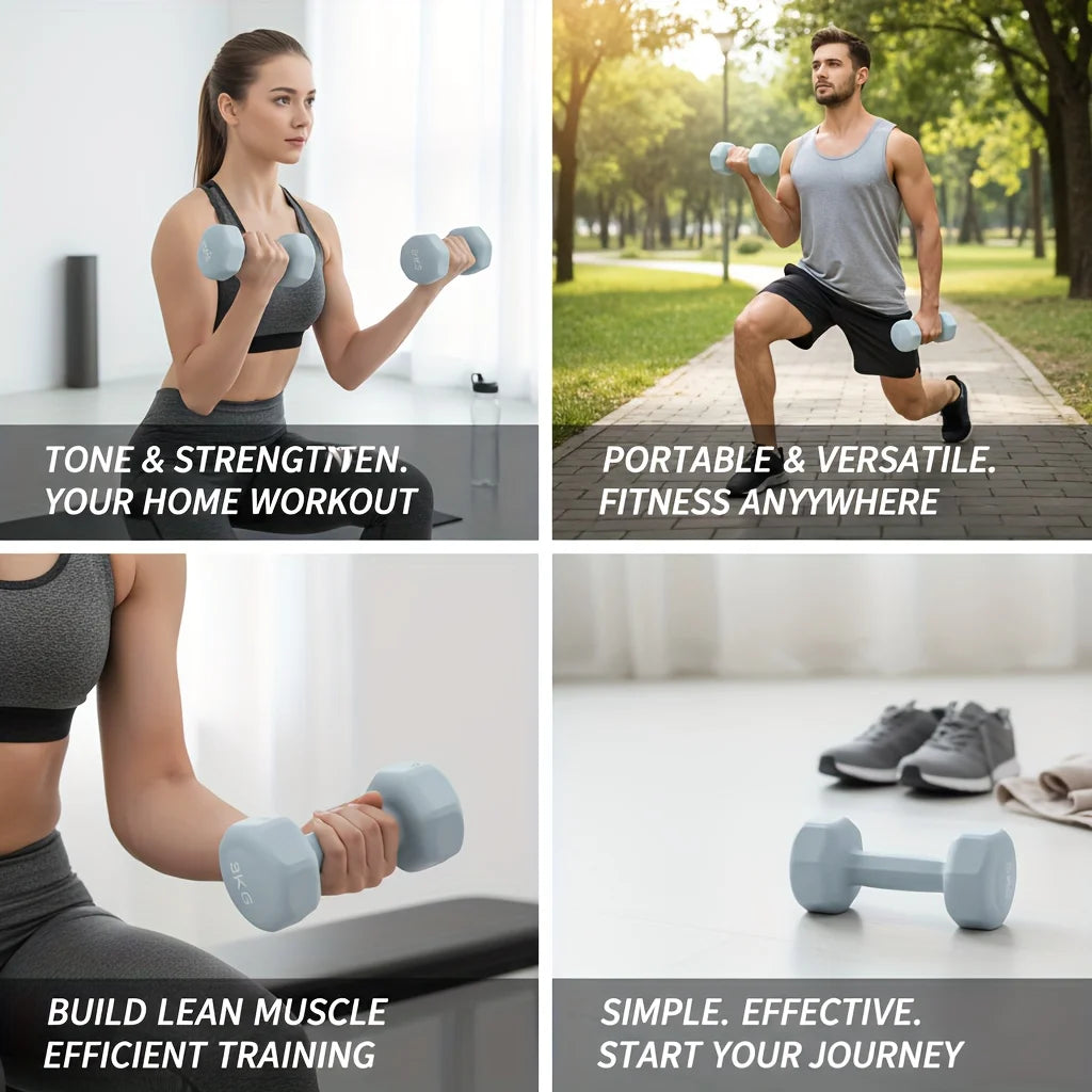1kg Women’s Dumbbell Set – 2pc