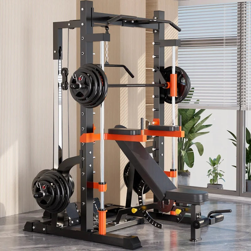 All-in-One Smith Machine ,Squat Rack, Bench Press & Full-Body Strength Trainer