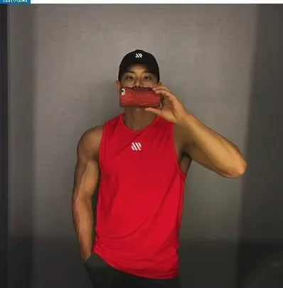 Summer Men's New Bodybuilding Tank Top Gym Workout Fitness Sleeveless Shirt Running Clothing Stringer Singlet Summer Casual Ves