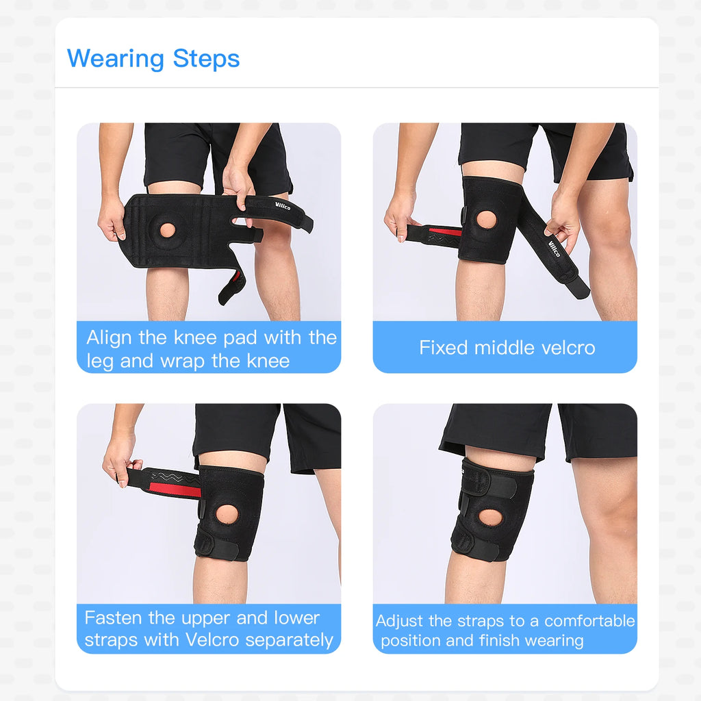 Adjustable Knee Brace with Side Stabilizers