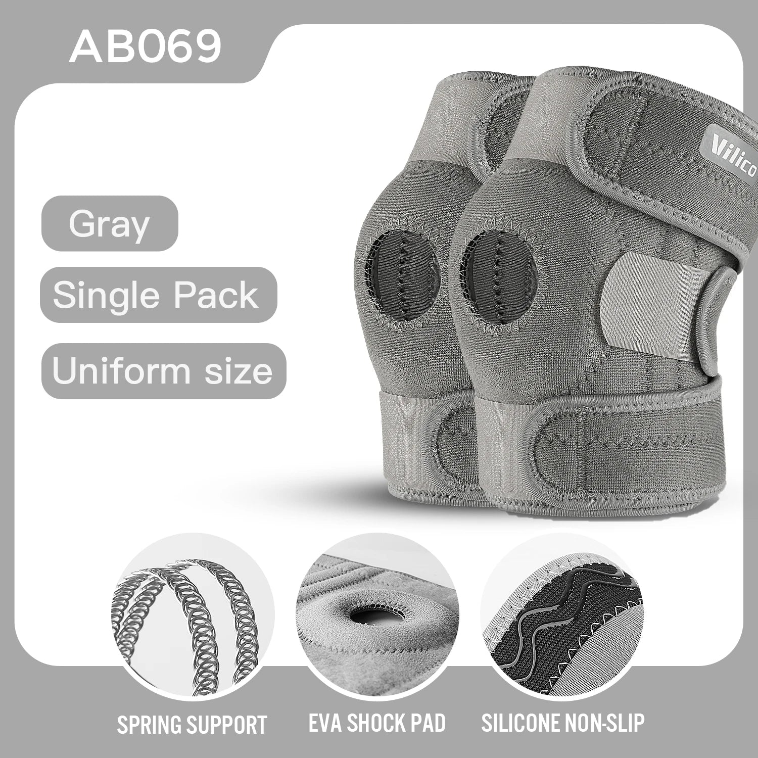 Adjustable Knee Brace with Side Stabilizers