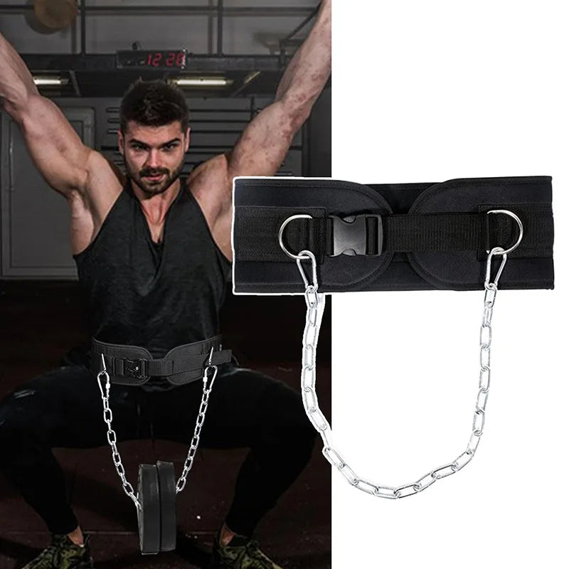 Weighted Lifting Belt with Chain