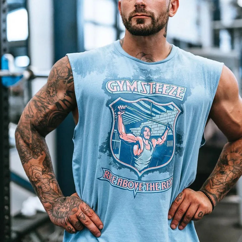 Colourful Mens Tank Tops Shirt Gym Stringer Graphic Printed Sleeveless Shirt Hip Hop Streetwear  Workout Tank Top