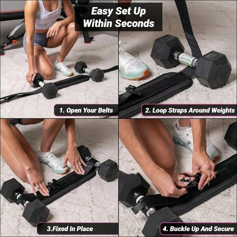 Dumbbell Exercise Belt Hip Thrust Weight-Bearing For Effective Glute Bridge Barbell Workout Waist Fitness Weight Training