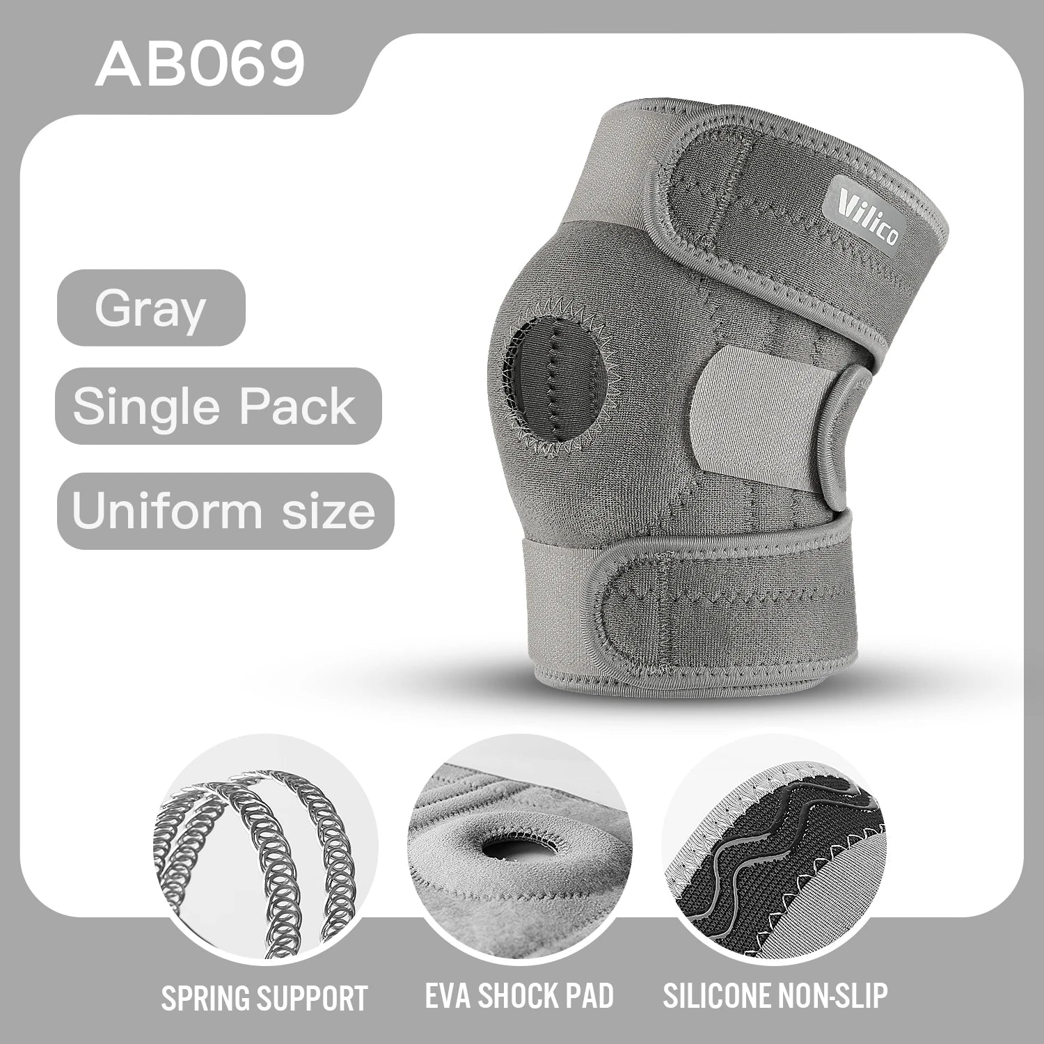 Adjustable Knee Brace with Side Stabilizers
