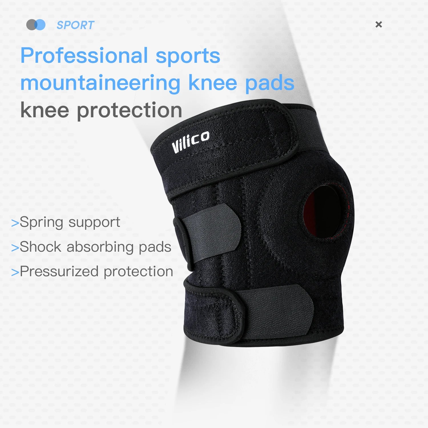 Adjustable Knee Brace with Side Stabilizers