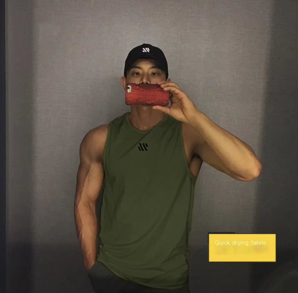 Summer Men's New Bodybuilding Tank Top Gym Workout Fitness Sleeveless Shirt Running Clothing Stringer Singlet Summer Casual Ves