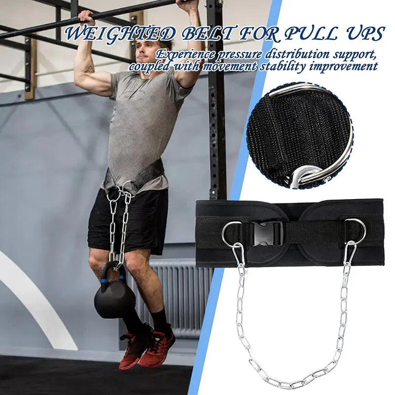 Weighted Lifting Belt with Chain