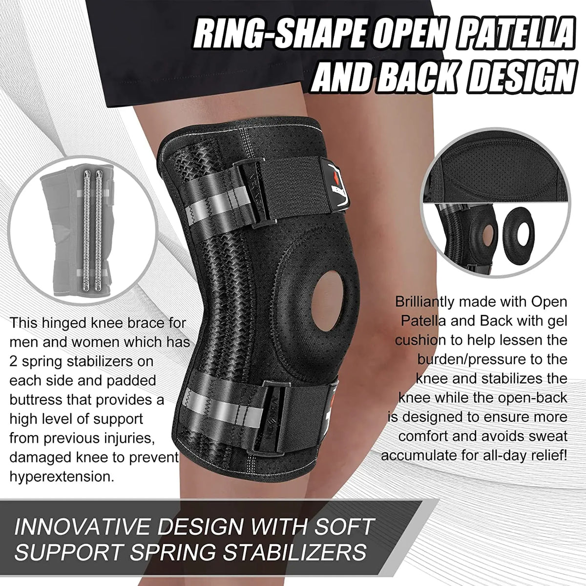 NEENCA Knee Support Brace with Side Stabilizers