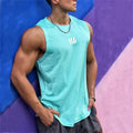 Summer Men's New Bodybuilding Tank Top Gym Workout Fitness Sleeveless Shirt Running Clothing Stringer Singlet Summer Casual Ves