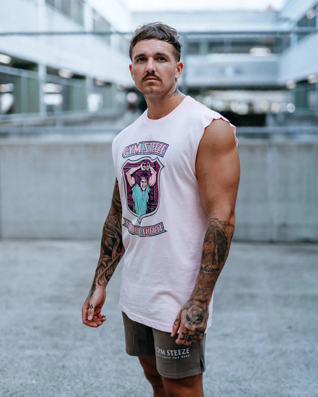 Colourful Mens Tank Tops Shirt Gym Stringer Graphic Printed Sleeveless Shirt Hip Hop Streetwear  Workout Tank Top