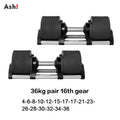 Adjustable Dumbbell Pair 2kg(5lb) or 4kg(9lb) Increase Max 50kg(110lb) Home Gym Weight Set