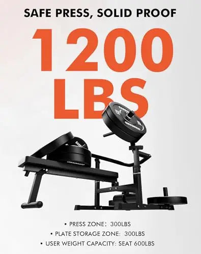 Chest Press Machine, Bench Press Machine with Independent Converging Arms, Adjustable Flat Incline Bench for Chest, AB