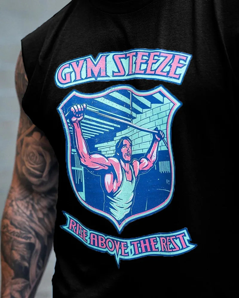 Colourful Mens Tank Tops Shirt Gym Stringer Graphic Printed Sleeveless Shirt Hip Hop Streetwear  Workout Tank Top
