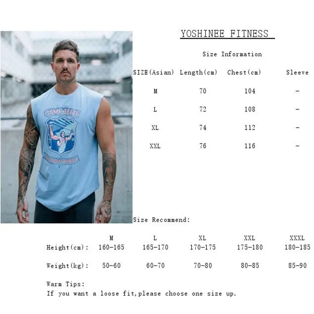 Colourful Mens Tank Tops Shirt Gym Stringer Graphic Printed Sleeveless Shirt Hip Hop Streetwear  Workout Tank Top