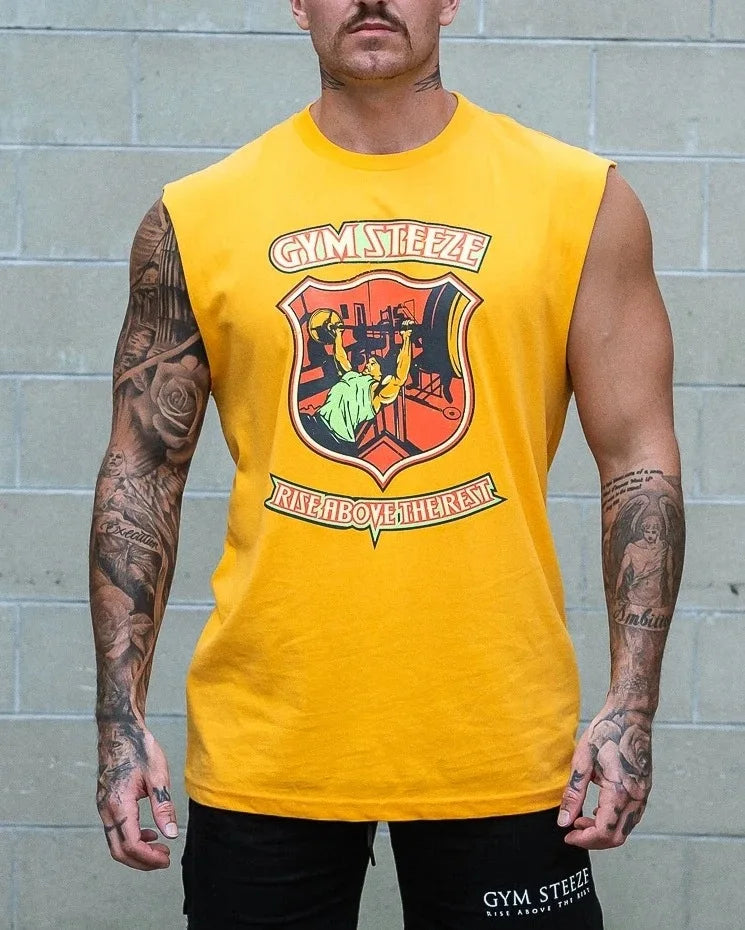 Colourful Mens Tank Tops Shirt Gym Stringer Graphic Printed Sleeveless Shirt Hip Hop Streetwear  Workout Tank Top