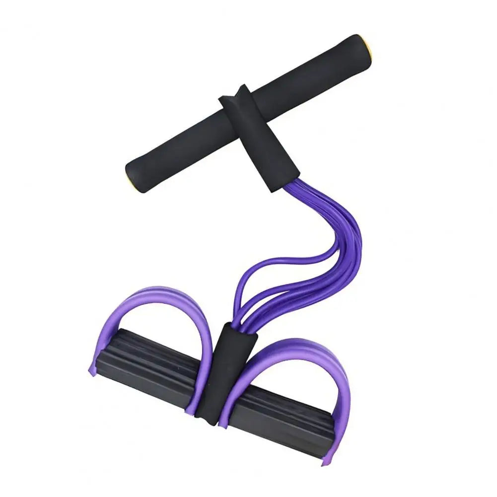 45cm 6-Tube Sit-up Pedal Resistance Band With Handle Elastic Yoga Pedal Puller Body Stretching Trainer Gym Workout Equipment
