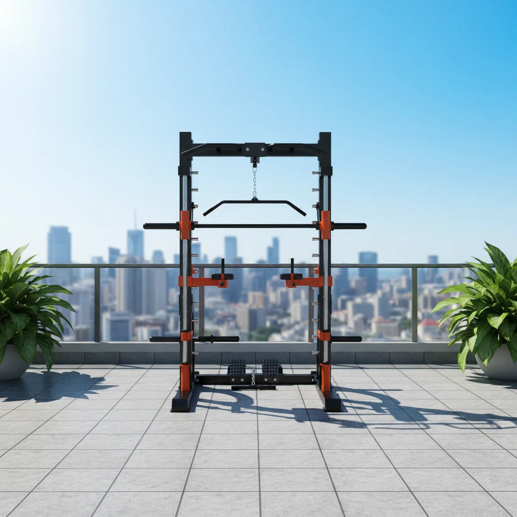 All-in-One Smith Machine ,Squat Rack, Bench Press & Full-Body Strength Trainer