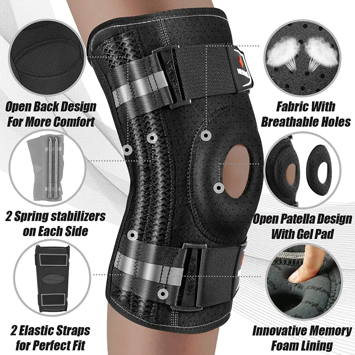 NEENCA Knee Support Brace with Side Stabilizers