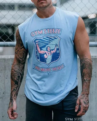 Colourful Mens Tank Tops Shirt Gym Stringer Graphic Printed Sleeveless Shirt Hip Hop Streetwear  Workout Tank Top